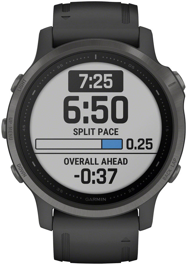 Garmin Fenix 6S Sapphire GPS Watch - Carbon Gray/Black