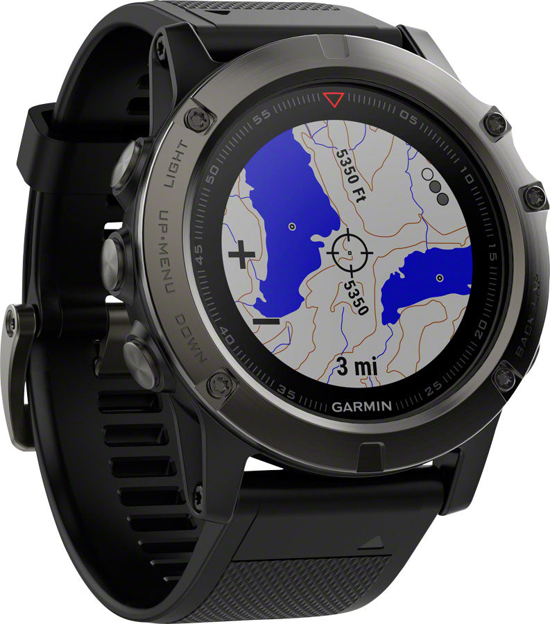 Garmin Fenix 5X Sapphire GPS Watch: Slate Gray/Black