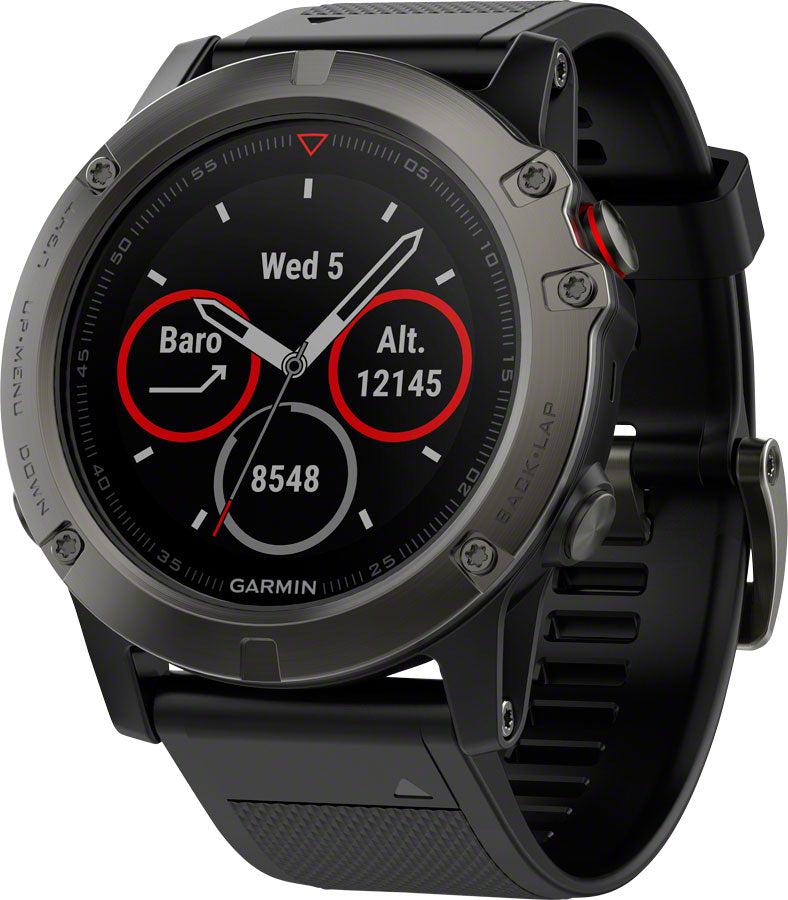 Garmin Fenix 5X Sapphire GPS Watch: Slate Gray/Black