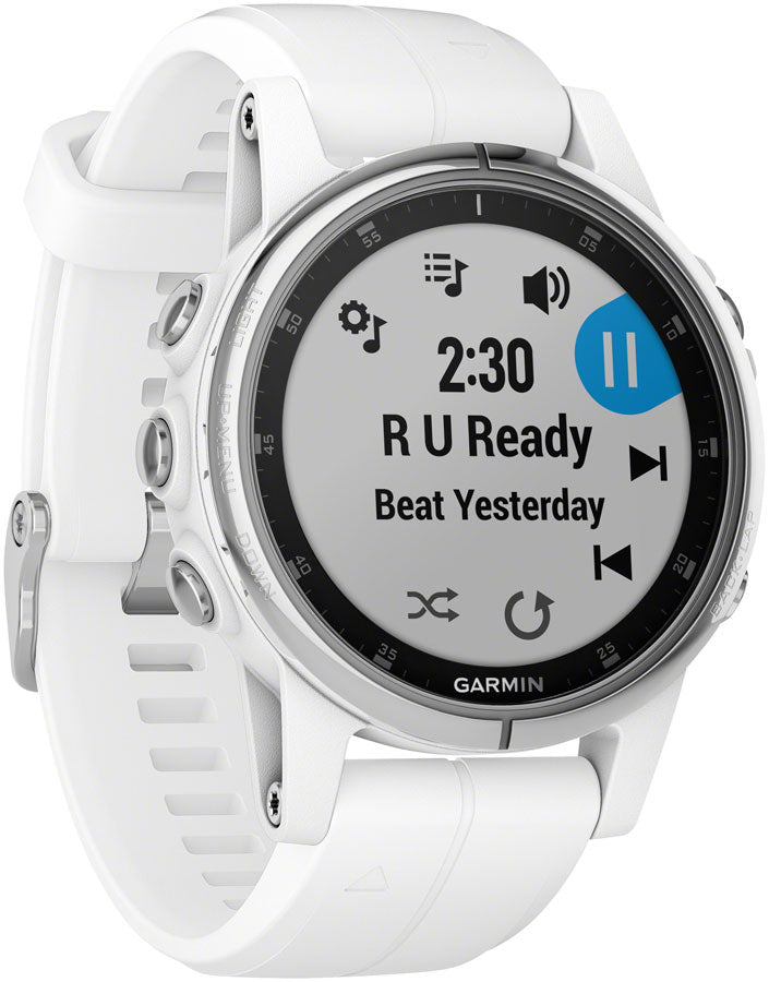 Garmin Fenix 5S Plus Sapphire GPS Watch: White/White