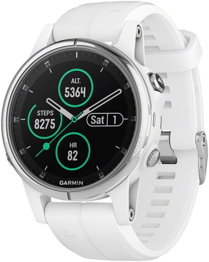 Garmin Fenix 5S Plus Sapphire GPS Watch: White/White