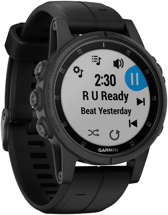 Garmin Fenix 5S Plus Sapphire GPS Watch: Black/Black