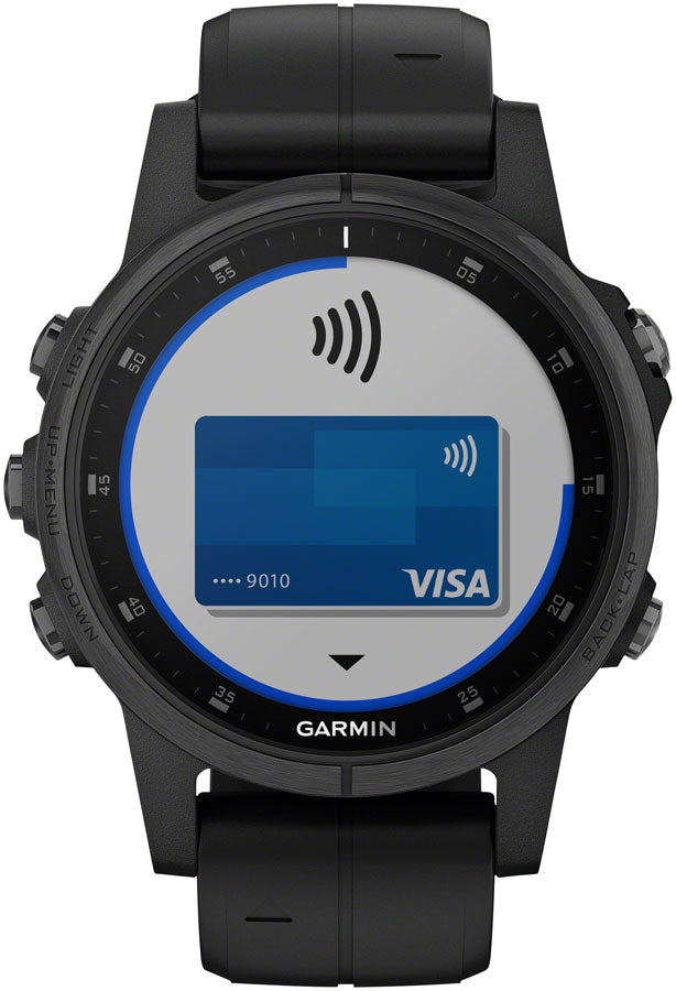 Garmin Fenix 5S Plus Sapphire GPS Watch: Black/Black