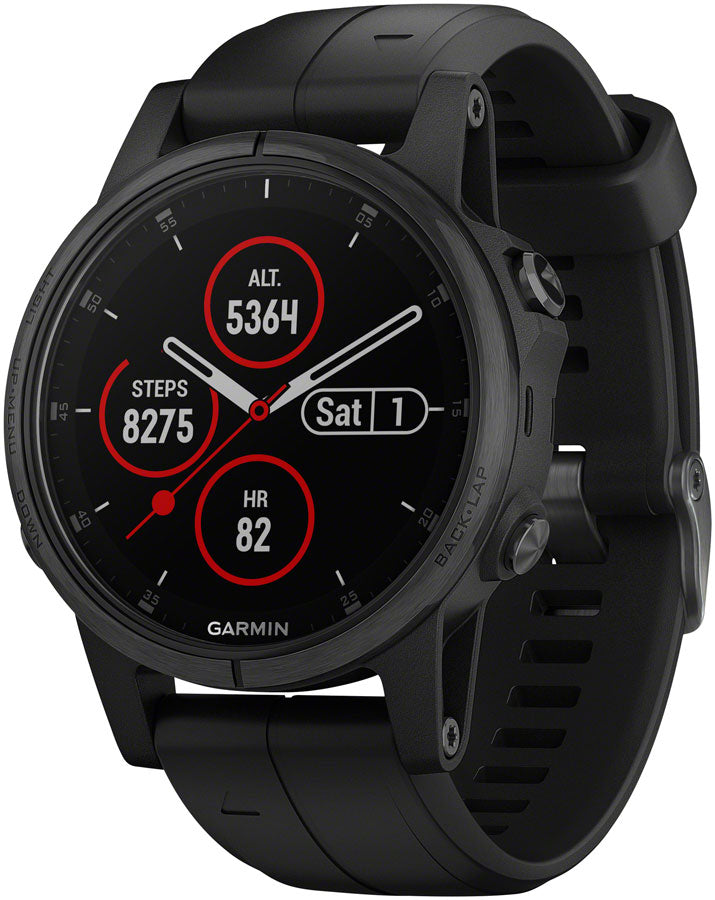 Garmin Fenix 5S Plus Sapphire GPS Watch: Black/Black