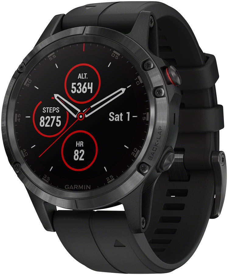 Garmin Fenix 5 Plus Sapphire GPS Watch: Black/Black