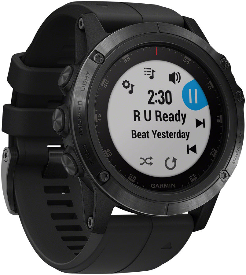 Garmin Fenix 5X Plus Sapphire GPS Watch: Black/Black