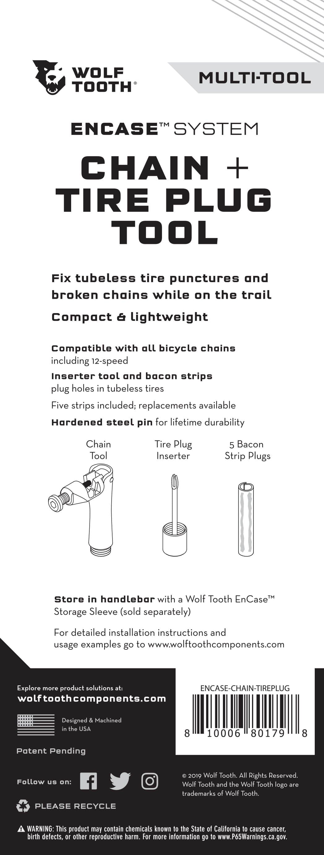 EnCase System Chain + Tire Plug Multi-Tool