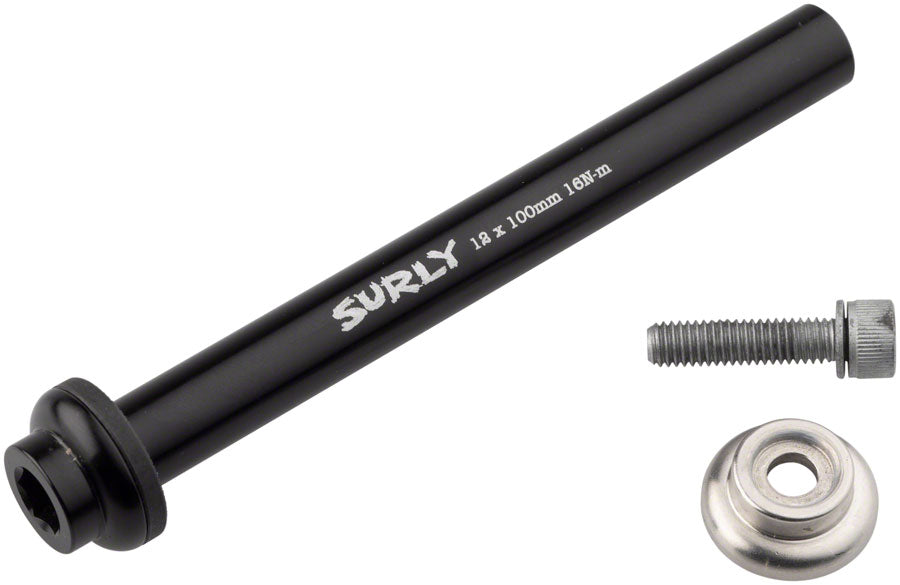 Surly Front Thru-Axle - 12x100 mm Chromoly Black