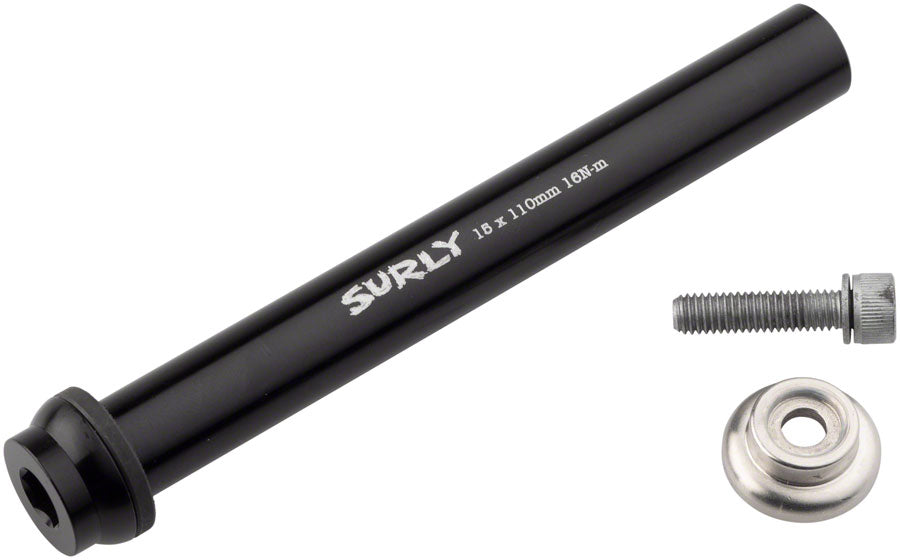 Surly Front Thru-Axle - 15x110 mm Chromoly Black