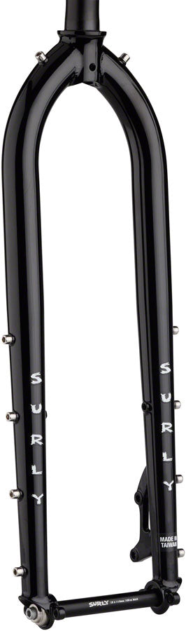 Surly Dinner Fork - 29" 15x110mm Thru-Axle 1-1/8" Straight Steerer 485mm Axle to Crown Steel BLK