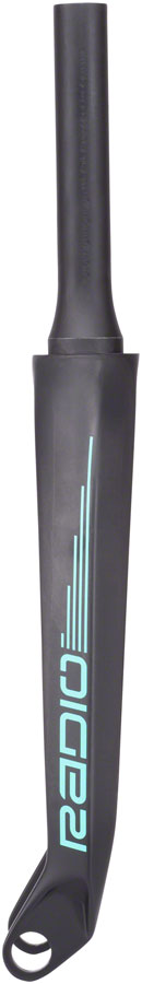 Radio Raceline Solar Carbon Fork - 1 1/8-1-1/2 20mm Dropouts Black/Teal