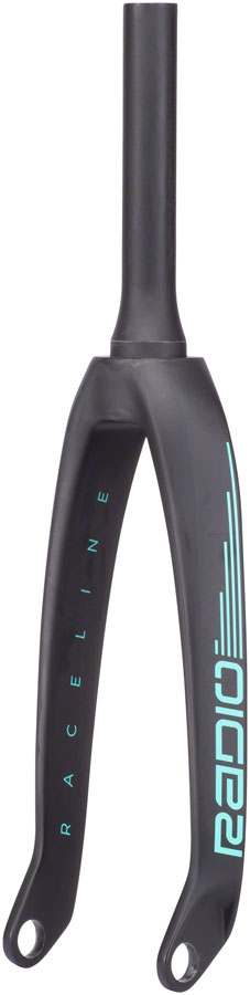 Radio Raceline Solar Carbon Fork - 1 1/8-1-1/2 20mm Dropouts Black/Teal