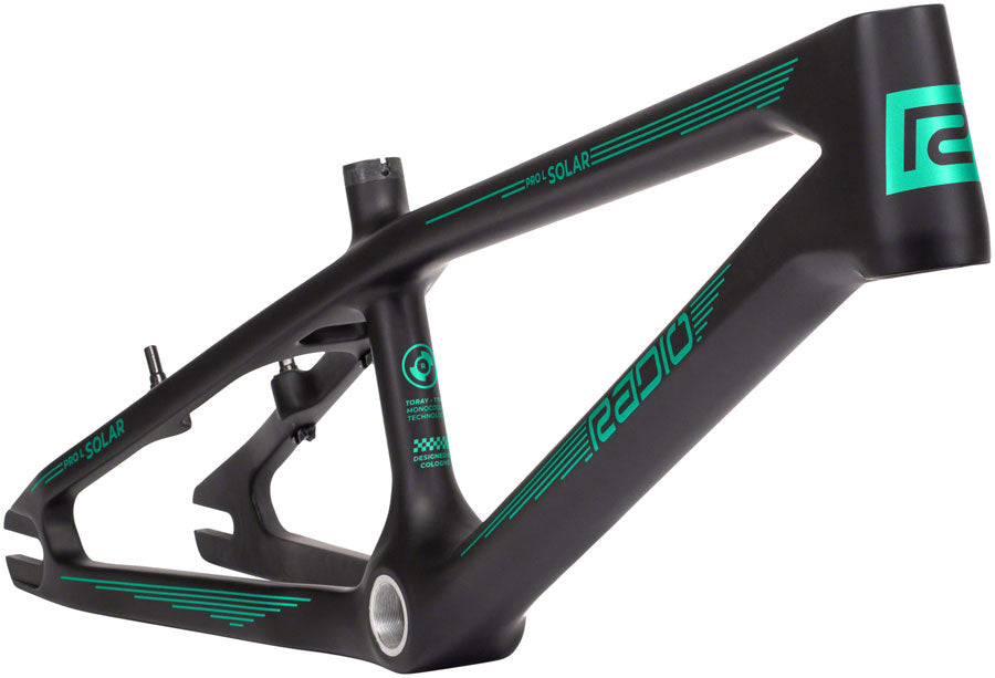 Radio Solar BMX Race Frame - Pro L 20.75" TT Matt Black / Teal