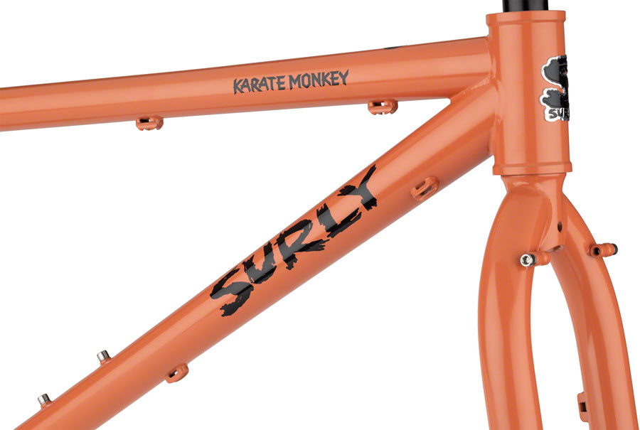 Surly Karate Monkey Frameset - 27.5" Steel Peach Salmon Sundae X-Small