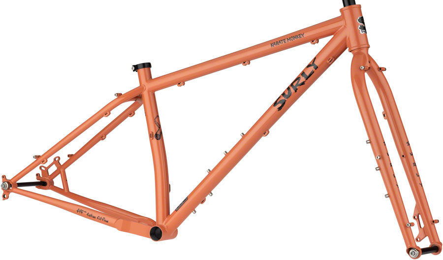 Surly Karate Monkey Frameset - 27.5" Steel Peach Salmon Sundae X-Small