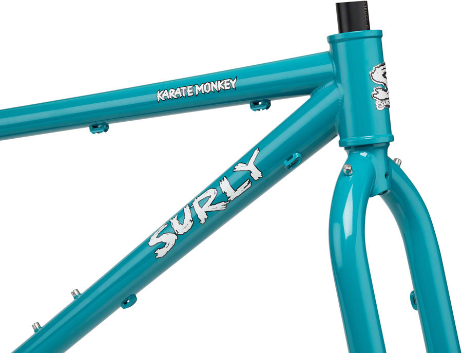 Surly Karate Monkey Frameset - 27.5" Steel Lost at Sea Blue Blue X-Small