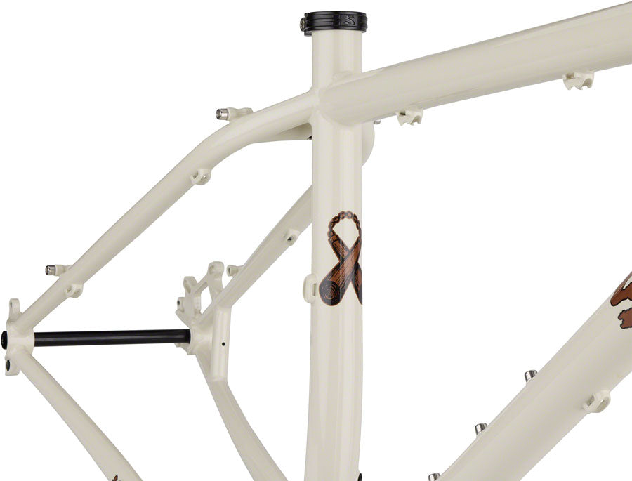 Surly Karate Monkey Frameset - 27.5" Steel Snow Mold White X-Small