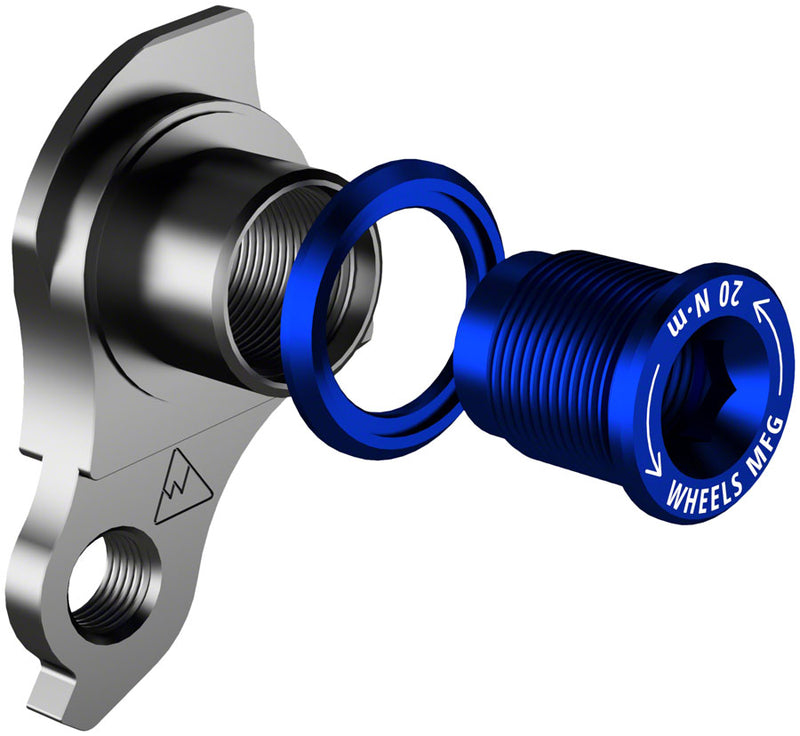 Wheels Manufacturing Universal Derailleur Hanger - 404-6 For Frames designed to accept SRAM UDH BLK/Blue