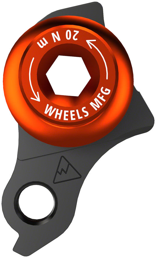 Wheels Manufacturing Universal Derailleur Hanger - 487-3 For Trek ABP MTB Frames designed to accept SRAM UDH BLK/Orange