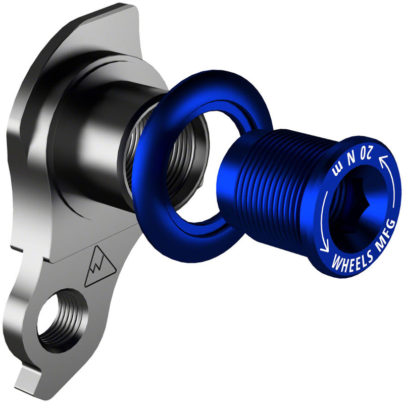 Wheels Manufacturing Universal Derailleur Hanger - 487-6 For Trek ABP MTB Frames designed to accept SRAM UDH BLK/Blue