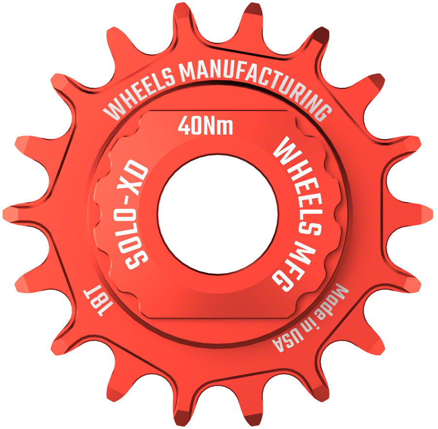 Wheels Manufacturing SOLO-XD XD/XDR Single Speed Conversion Kit - 18t For SRAM XD/XDR Freehub Red