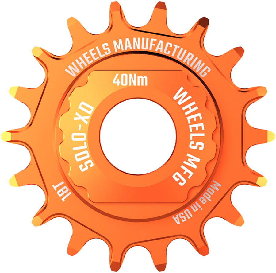 Wheels Manufacturing SOLO-XD XD/XDR Single Speed Conversion Kit - 18t For SRAM XD/XDR Freehub Orange