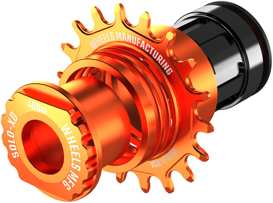 Wheels Manufacturing SOLO-XD XD/XDR Single Speed Conversion Kit - 18t For SRAM XD/XDR Freehub Orange