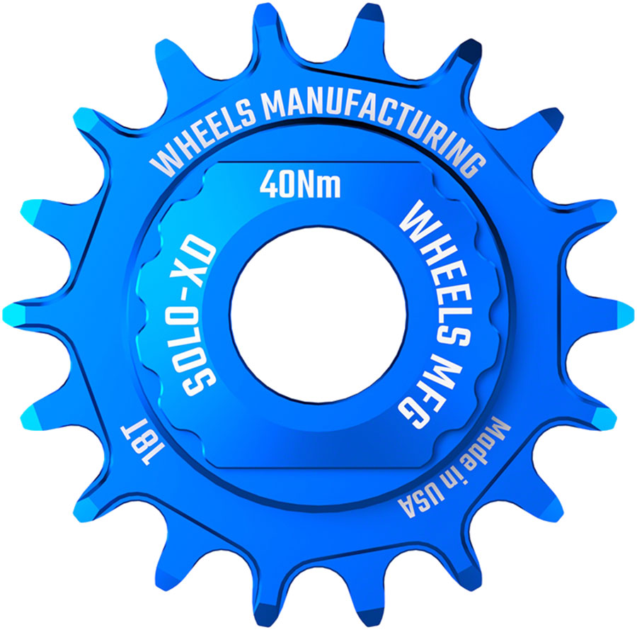 Wheels Manufacturing SOLO-XD XD/XDR Single Speed Conversion Kit - 18t For SRAM XD/XDR Freeubs Blue