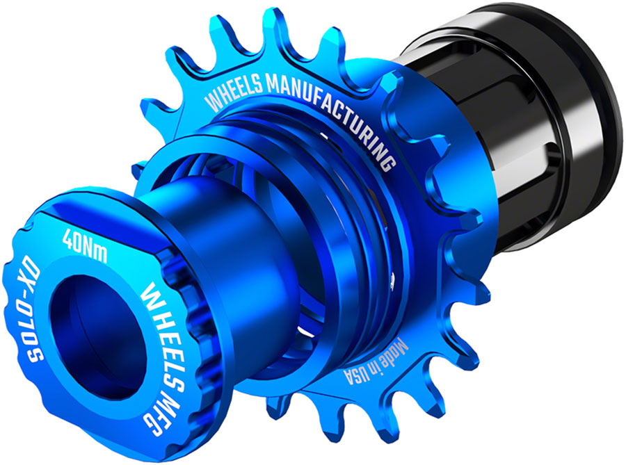 Wheels Manufacturing SOLO-XD XD/XDR Single Speed Conversion Kit - 18t For SRAM XD/XDR Freeubs Blue