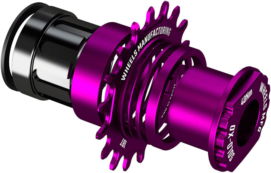 Wheels Manufacturing SOLO-XD XD/XDR Single Speed Conversion Kit - 18t For SRAM XD/XDR Freeubs Purple