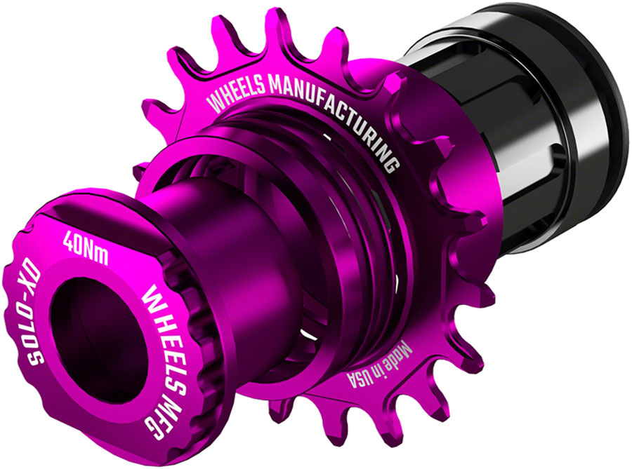 Wheels Manufacturing SOLO-XD XD/XDR Single Speed Conversion Kit - 18t For SRAM XD/XDR Freeubs Purple