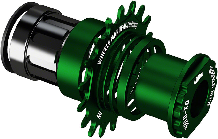 Wheels Manufacturing SOLO-XD XD/XDR Single Speed Conversion Kit - 18t For SRAM XD/XDR Freeubs Green