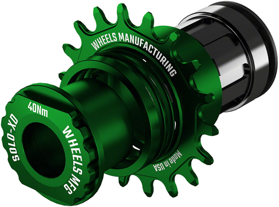 Wheels Manufacturing SOLO-XD XD/XDR Single Speed Conversion Kit - 18t For SRAM XD/XDR Freeubs Green