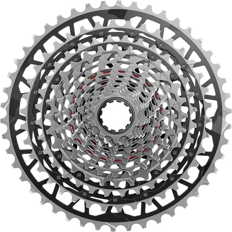 SRAM RED XPLR XG-1391 Cassette - 13-Speed, 10-46t, For XDR Driver, Black/Silver, E1