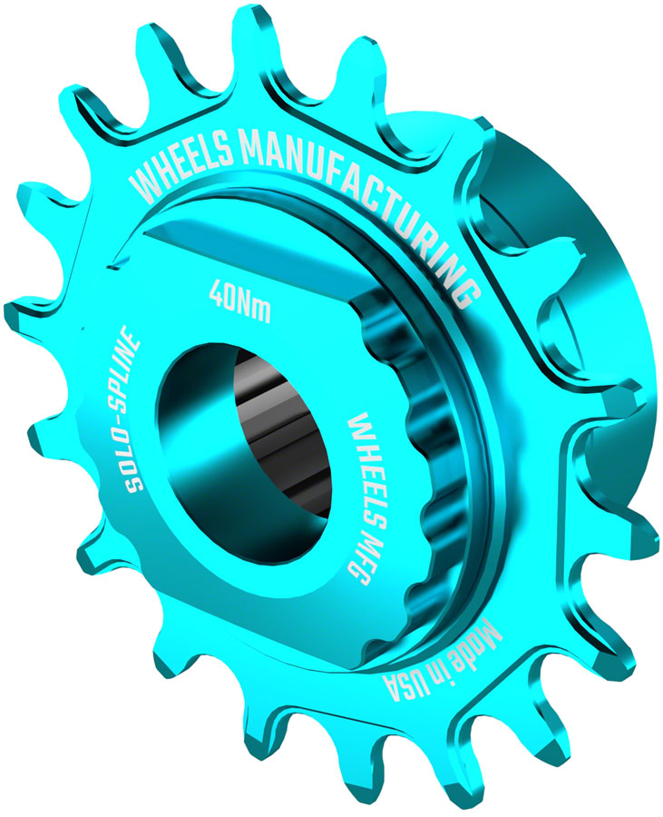 Wheels Manufacturing SOLO-SPLINE Mico Spline Single Speed Conversion Kit - 18t For Shimano Micro Spline Hub Bodies Teal