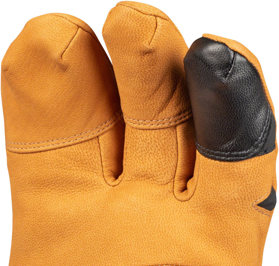 45NRTH 2022 Sturmfist 4 LTR Leather Gloves - Tan/Black Lobster Style Small