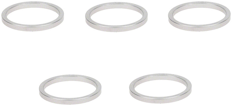 Wolf Tooth Headset Spacer - 3mm 5-Pack Raw Silver