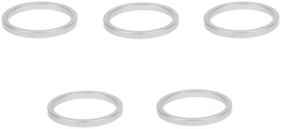 Wolf Tooth Headset Spacer - 3mm 5-Pack Raw Silver