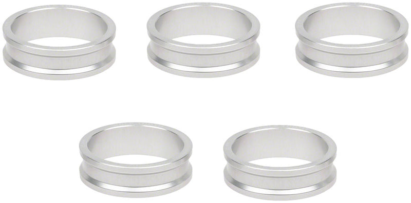 Wolf Tooth Headset Spacer - 10mm 5-Pack Raw Silver