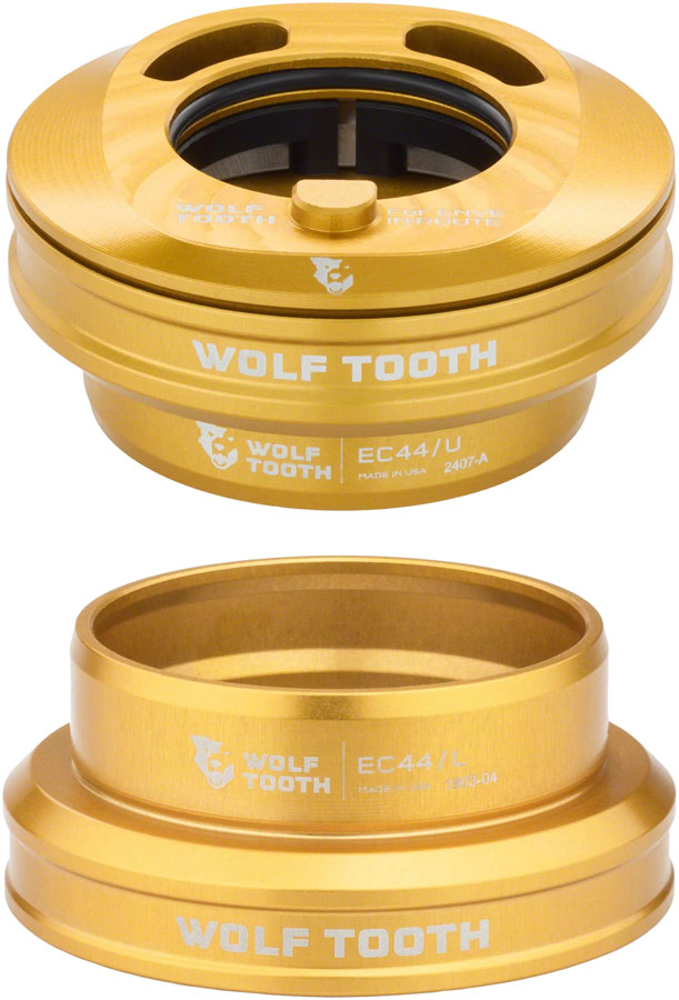 Wolf Tooth Premium Internal Headset - EC44 Upper / EC44 Lower For Enve In-Route System Only Gold