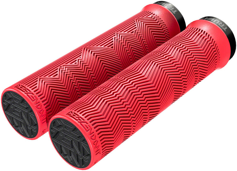 TruVativ Descendant Grips - Locking 133mm Red