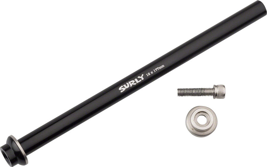 Surly Rear Thru-Axle - 12x177 mm Stainless Black