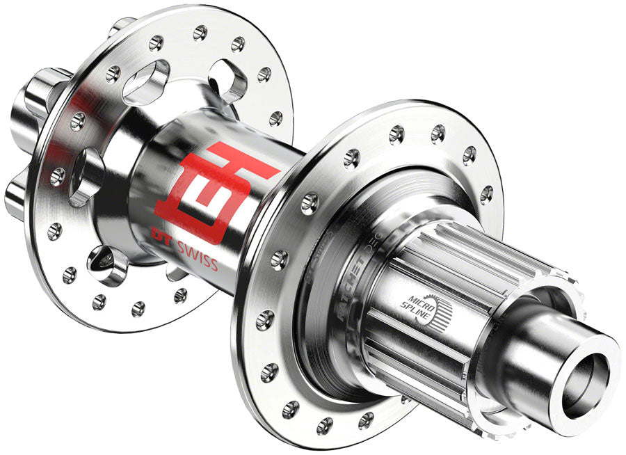 DT Swiss 240 DEG Rear Hub - 12 x 148mm, 6-Bolt, Micro Spline, Silver, 32H, 90pt