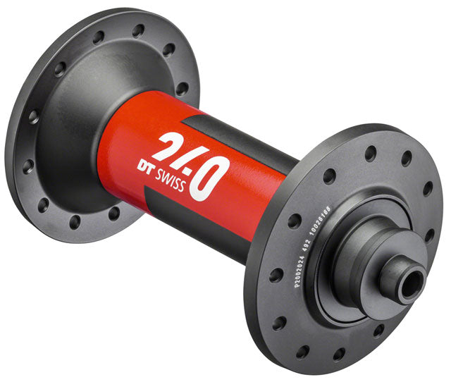 DT Swiss 240 Front Hub - QR x 100mm, Black/Red, 20h - Open Box, New