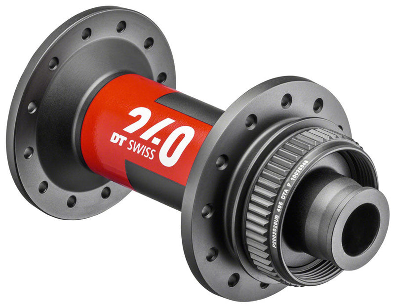 DT Swiss 240 Front Hub - 12 x 100mm, Center Lock, Black/Red, 28h - Open Box, New