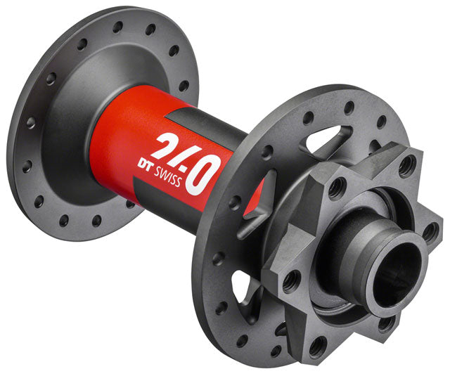 DT Swiss 240 Front Hub - 15 x 110mm, 6-Bolt Disc, Black/Red, 28h - Open Box, New
