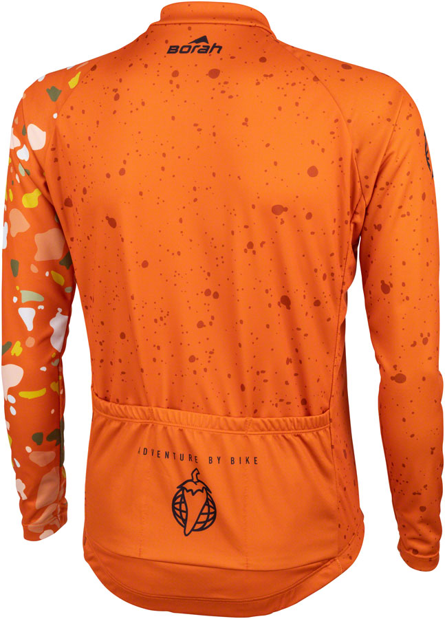 Salsa Mens Terrazzo Long Sleeve Jersey - Small Orange