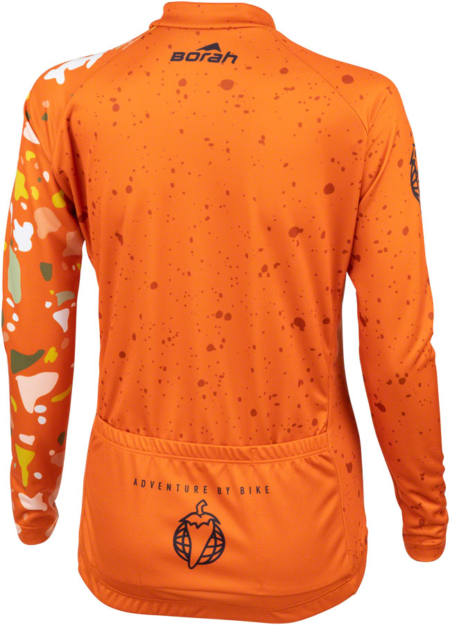 Salsa Womens Terrazzo Long Sleeve Jersey - Small Orange