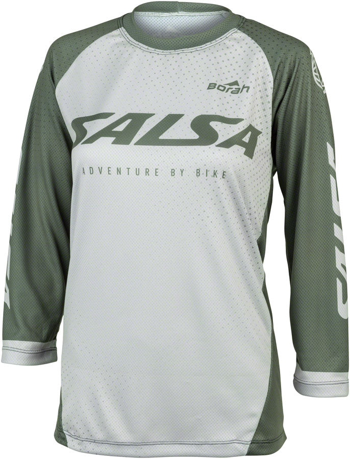 Salsa Womens Fleet 3/4 MTB Jersey - Small Green White