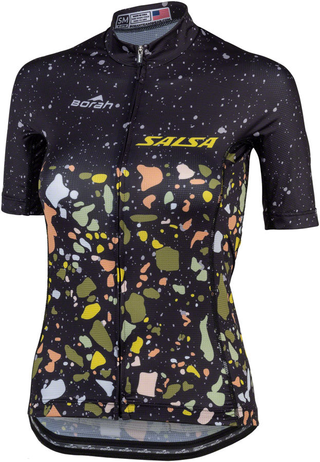 Salsa Womens Terrazzo Aero Jersey - Medium Black